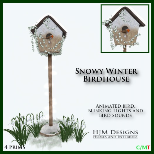 Snowy Winter Birdhouse Boxed