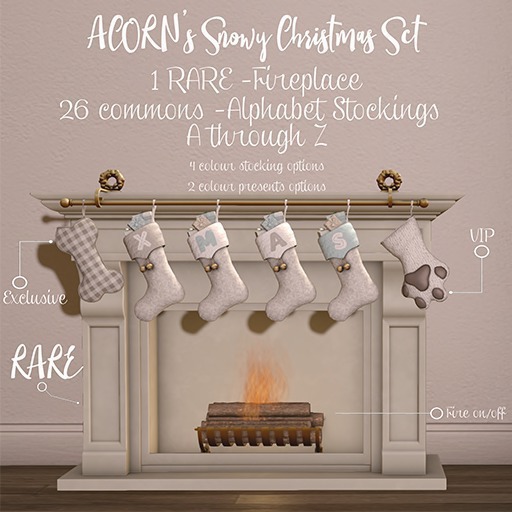 ACORN Snowy Christmas Paw Stocking RARE