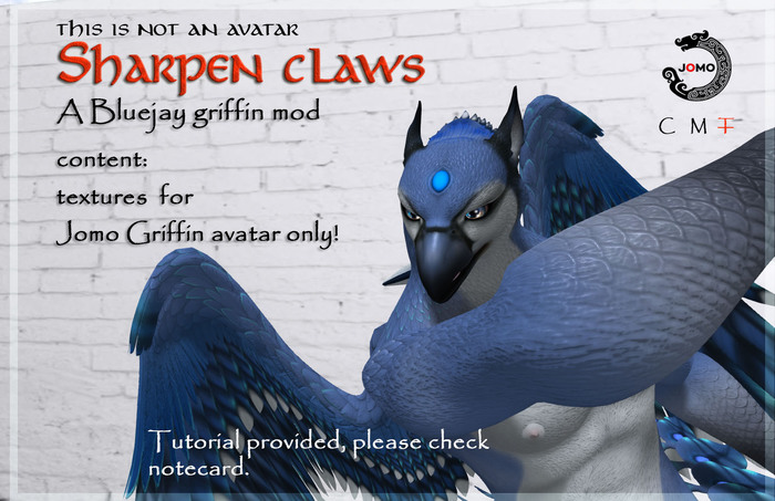 WEAR ME -Male. Jomo Griffin Mod_Bluejay