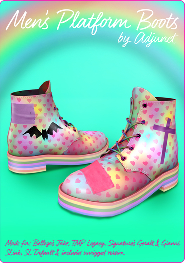 Adjunct - Men's Platform Boots - Pastel Dream (BOXED)