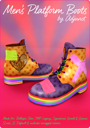 Adjunct - Men's Platform Boots - 1972 (BOXED)