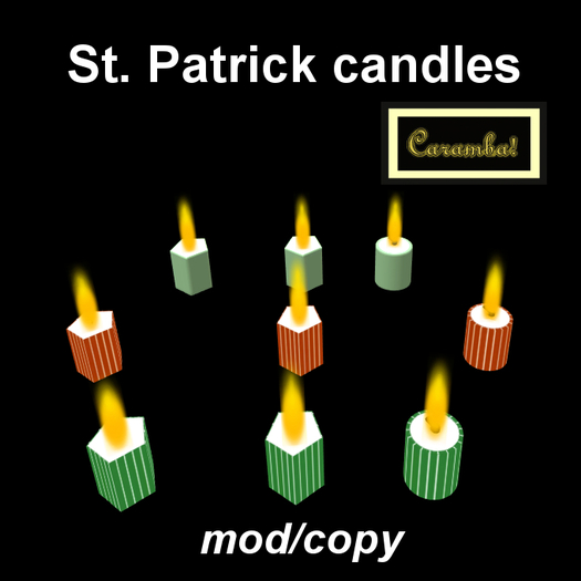 St. Patrick candles MOD/COPY