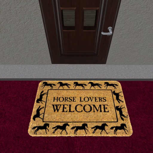 Second Life Marketplace Horse lovers Doormat . KG Creations