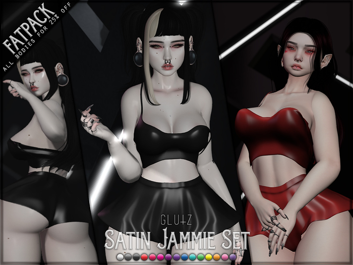 glutz . satin jammie set . fatpack (hud . add me)