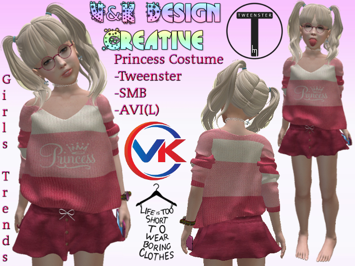 V&K Design Tweenster/SMB/AVI(L) Princess Costume