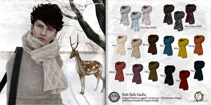 ::K:: Knit Stole Brown