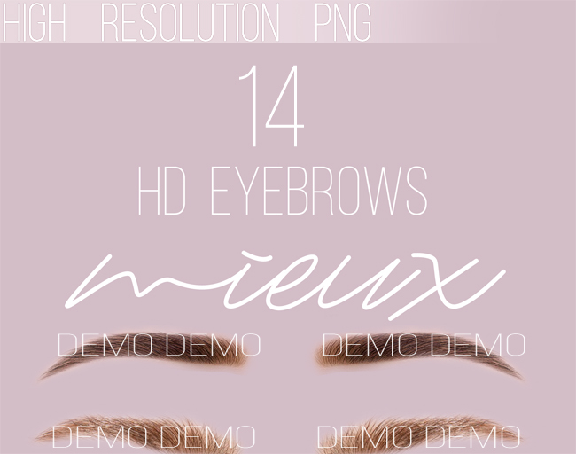 MIEUX. 14 HD Eyebrow PNGs