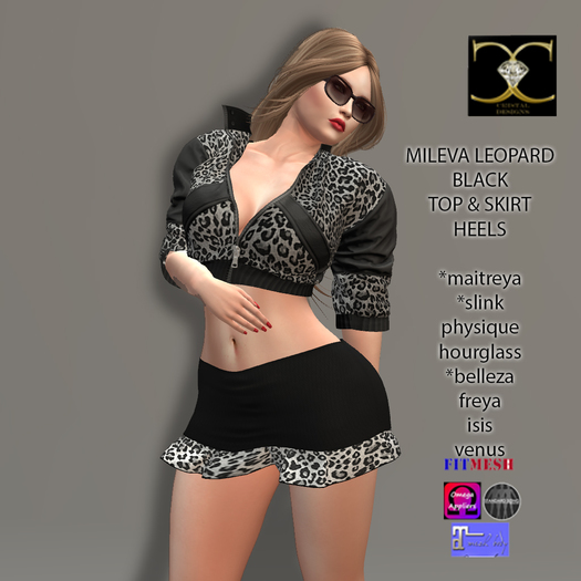 MILEVA LEOPARD BLACK