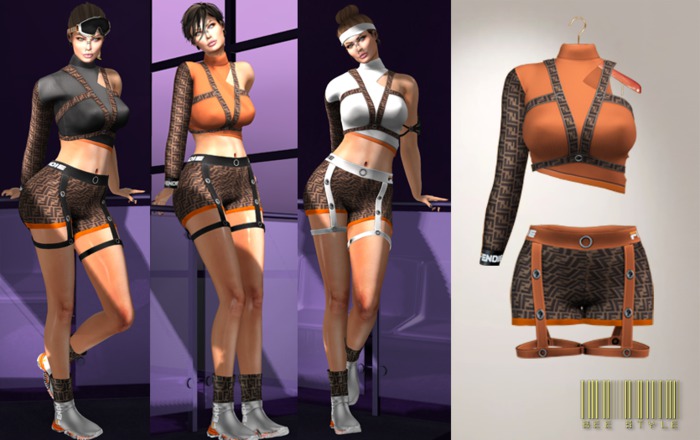 .:Bee:. FENDIE Outfit ORANGE *ADD/WEAR*