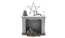 ionic :  Winter decor Fireplace