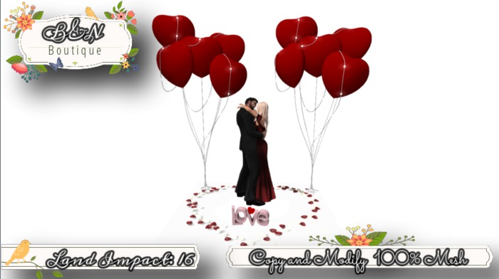 B&N Rose heart ballons stand_me+you_red