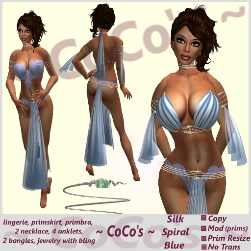 ~ CoCo 's ~ Silk Spiral Blue