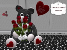BMC348 - VALENTINE BEAR WITH A BOUQUET.