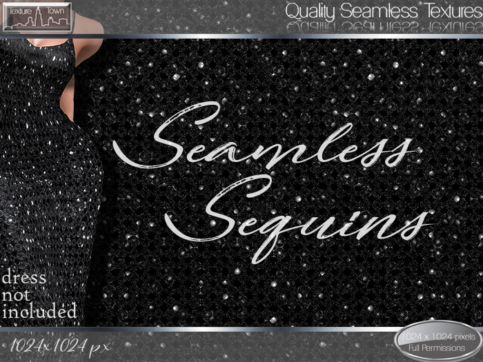 Texture Town Seamless Sequins Texture - Black 1024px