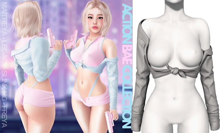 Rebelpill - Action Bae Jacket Light Grey