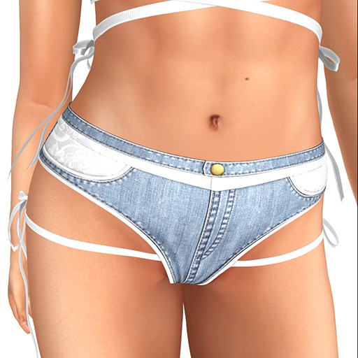 {le fil casse} Mari Tied Shorts Maitreya Denim White