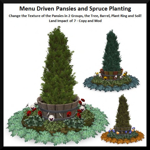 Menu Driven Pansies and Spruce Planting