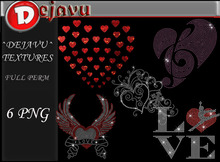 ^Dejavu^ Full Perm Rhinestone LOVE  Png 09