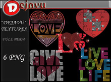 ^Dejavu^ Full Perm Rhinestone LOVE  Png 08