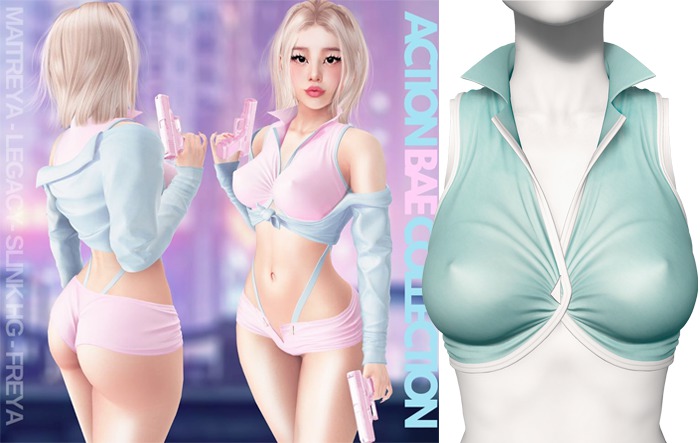 Rebelpill - Action Bae Top Turquise
