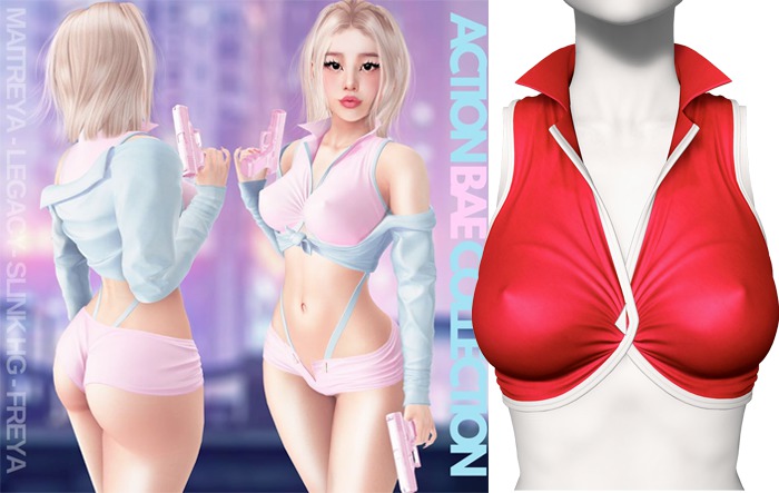 Rebelpill - Action Bae Top Red