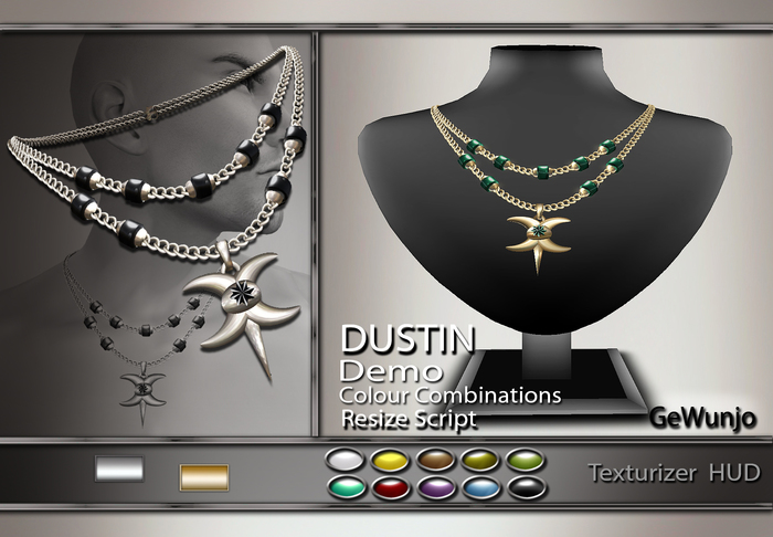 GeWunjo : DUSTIN silver male necklace DEMO