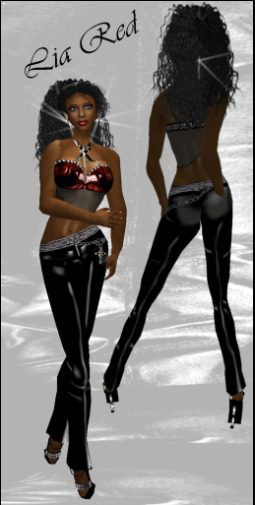 Lia Red full female designer outfit with AO & shoe sound resell box