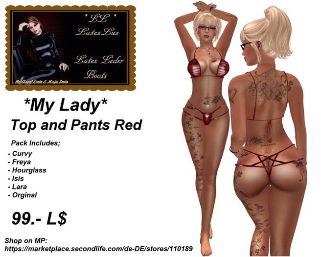 *My Lady* Top and Pants Red