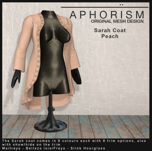 !APHORISM! - Sarah Coat Peach