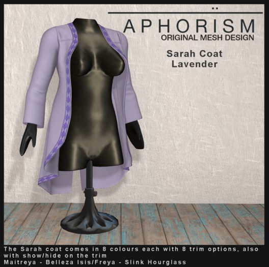 !APHORISM! - Sarah Coat Lavender
