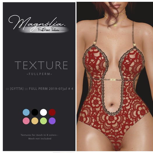 *Magnolia *Texture FULL PERM-[GYTTA] Bodysuit