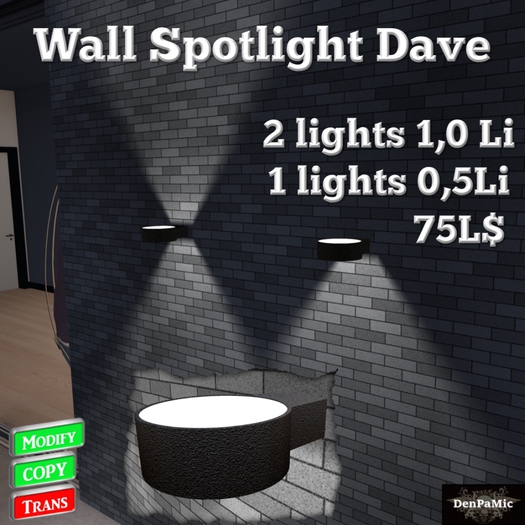 *DenPaMic* Wall Spotlight Dave