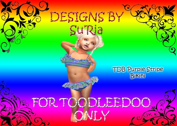 DBS Purple Stripe Bikini TDB Only