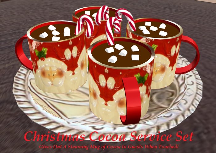 PROMO !!! Christmas Ceramic Santa Mug of Cocoa - Service Set (BOXED)