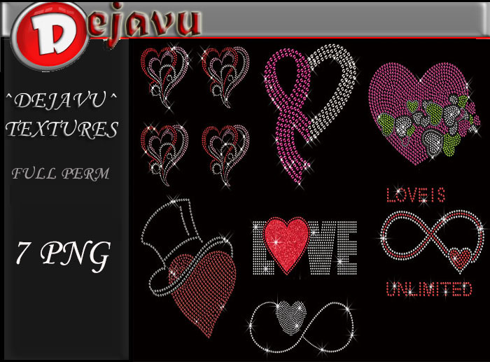 ^Dejavu^ Full Perm Rhinestone LOVE Png 10