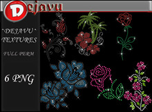 ^Dejavu^ Full Perm Rhinestone Flower Png 02