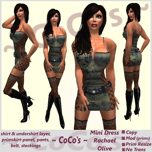 ~ CoCo 's ~ Mini Dress Rachael Olive
