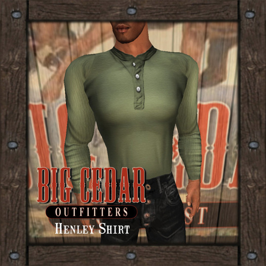 [Timber Creek] Olive Henley Shirt