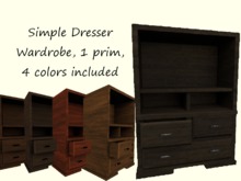 Simple Wardrobe 1 prim 4 colors