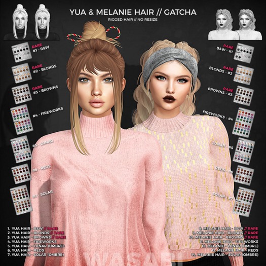 Wasabi // Yua Mesh Hair - #6 Reds