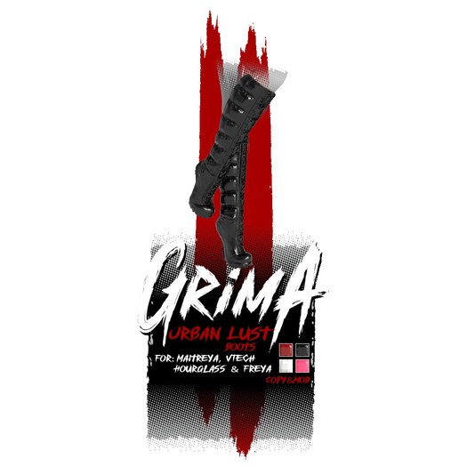 GRIMA: Urban Lust Boots [Maitreya/Freya/Hourglass] UPDATE