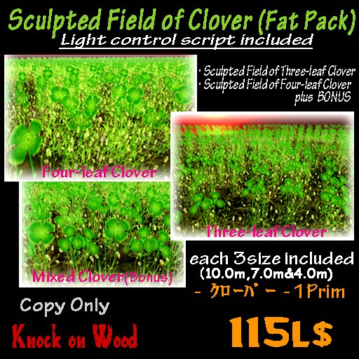 [KoW] Sculpted Field of Clover -FAT PACK-(Light Control)