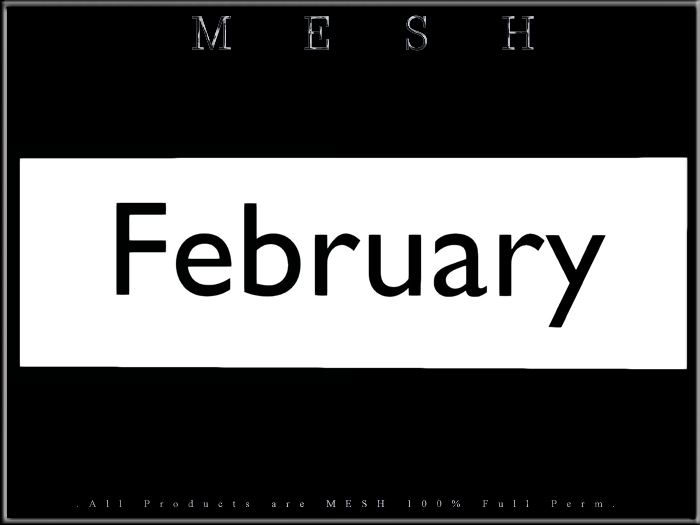 T-3D Creations [ February - C ]  Regular MESH - Full Perm -