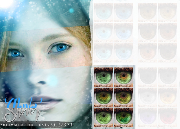 Second Life Marketplace *Birth* 'Shiver' Eye Textures [For Glimmer