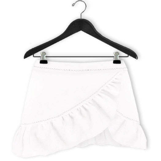 Mimikri - Holly Ruffled Wrap Skirt white