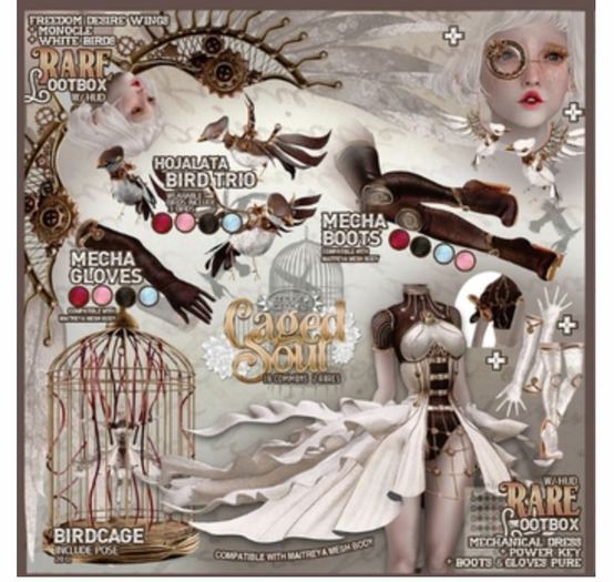 :Moon Amore: Caged Soul / Hojalata Bird (Coal)