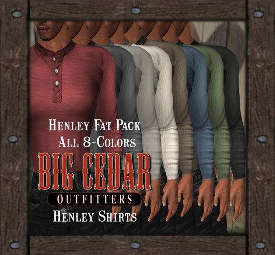 [Timber Creek] Henley Fat Pack-All 8 Colors