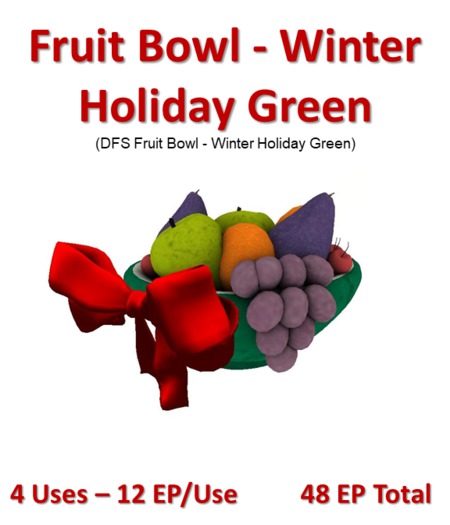 DFS Fruit Bowl - Winter Holiday Green (Texture)