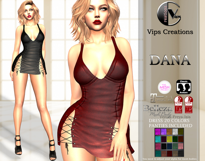 [Vips Creations] - Female Dress - [DANA]FITTED