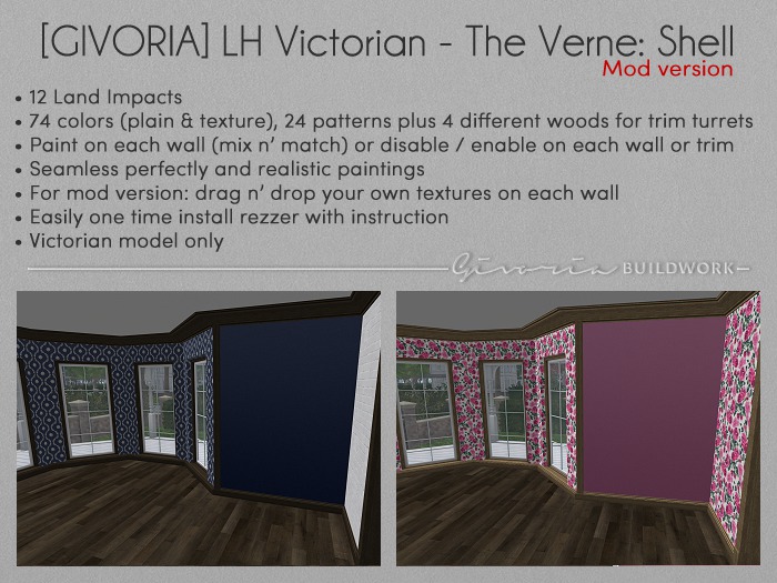[GIVORIA] - LH Victorian - The Verne Shell: Mod Version (wall paints)